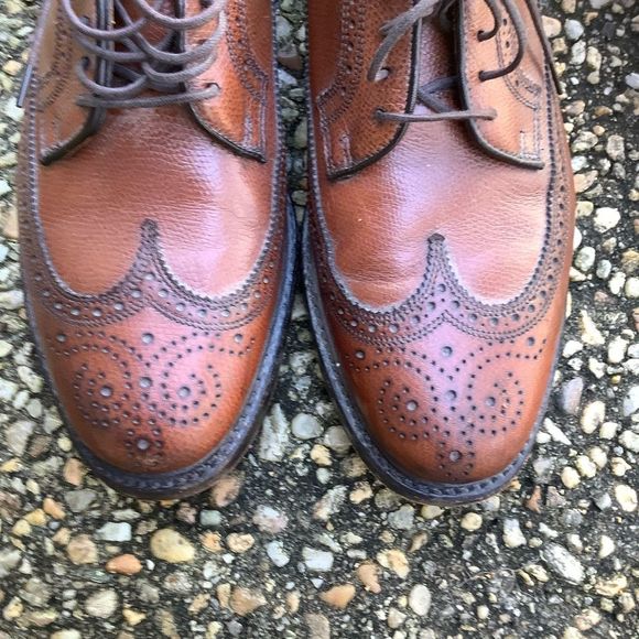 Mint Like New Vintage punched wing tip oxfords 8.5 - Picture 5 of 6